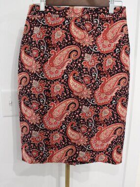 Talbots Paisley Pencil Skirt